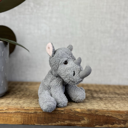 Russ Berrie Luv Pets Rhino - Small Beanie Rhino Soft Toy Plush With Tags 5"