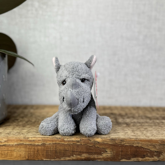 Russ Berrie Luv Pets Rhino - Small Beanie Rhino Soft Toy Plush With Tags 5"