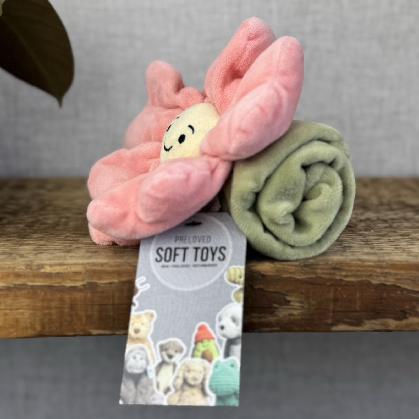 Jellycat Fleury Petunia Soother - Pink Flower Soft Comfort Blanket Baby Girl