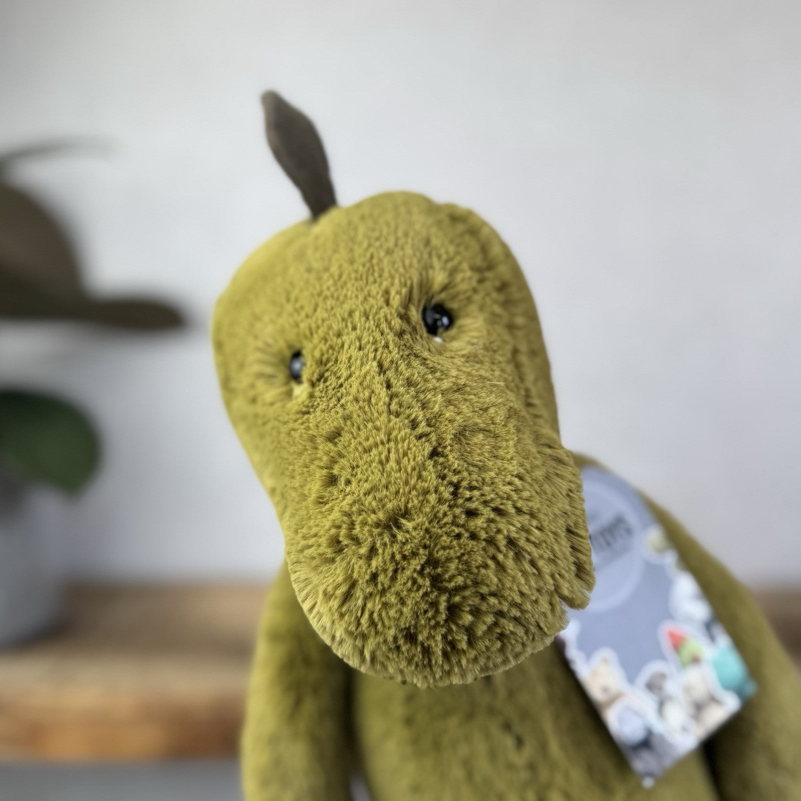 Jellycat Large Bashful Dinosaur - Large Dark Green Dinosaur Retired 16"