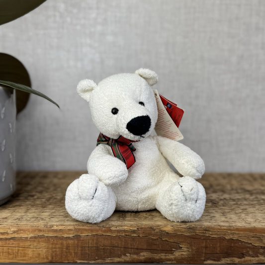 Russ Berrie Luv Pets Whitey Polar Bear Soft Toy Beanie Small Size Bear Tags 6"