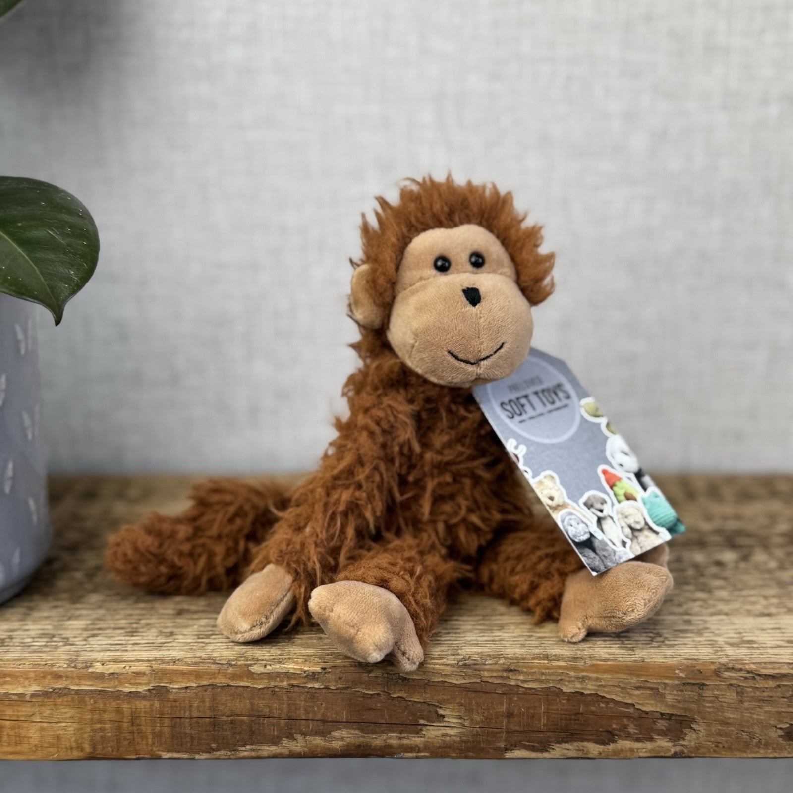 Jellycat BonBon Monkey - Brown Small Fluffy Monkey Soft Toy - Fluffy Monkey 10”
