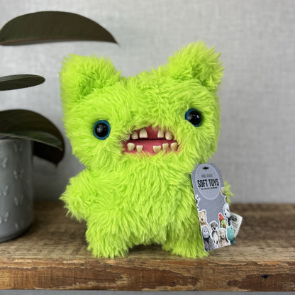 Fuggler Screech - Bright Green Fluffy Fuggler - Blue Eyes Fluffy Funny Ugly Cute
