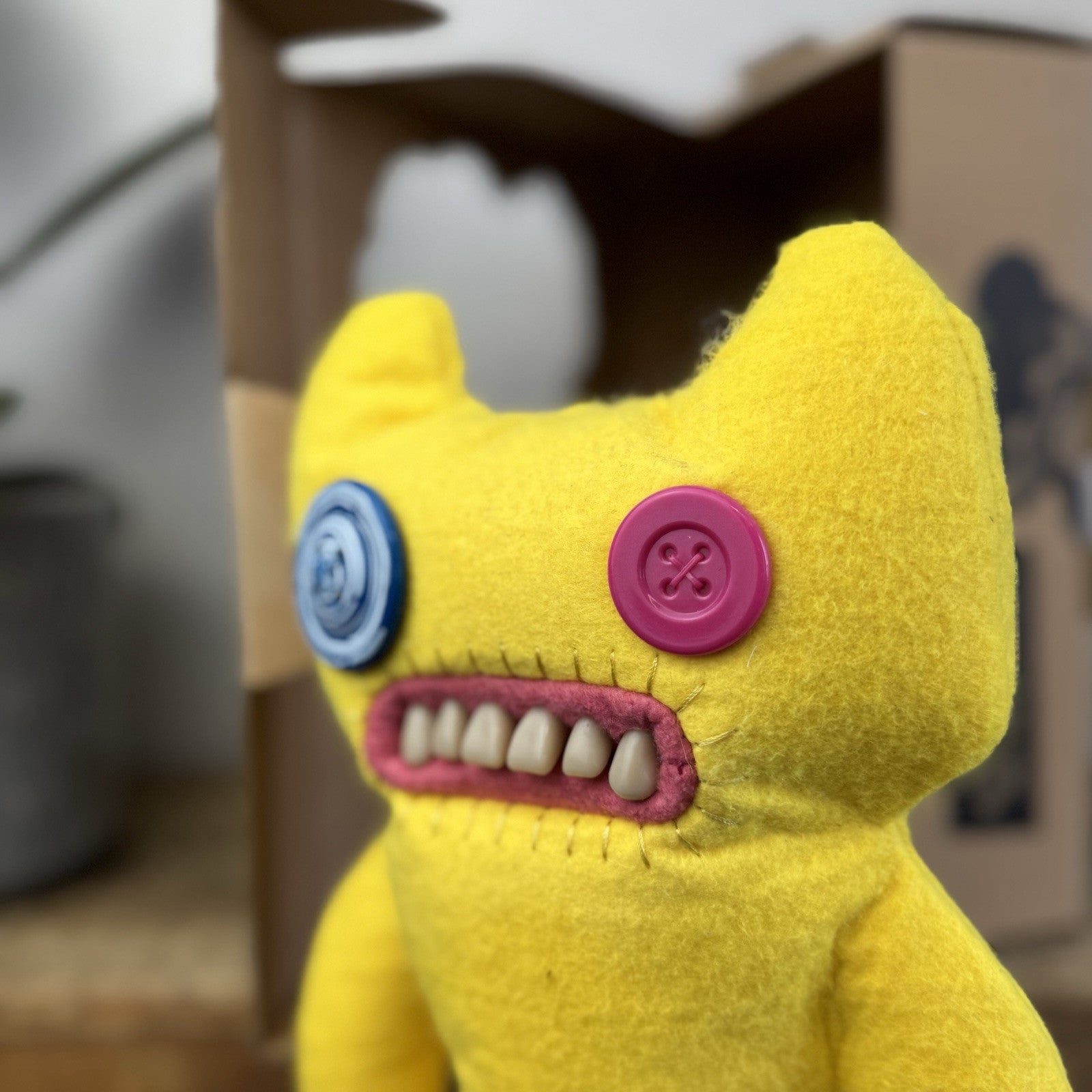 Fuggler Funny Ugly Monster - Indecisive Monster Yellow - New With Original Box