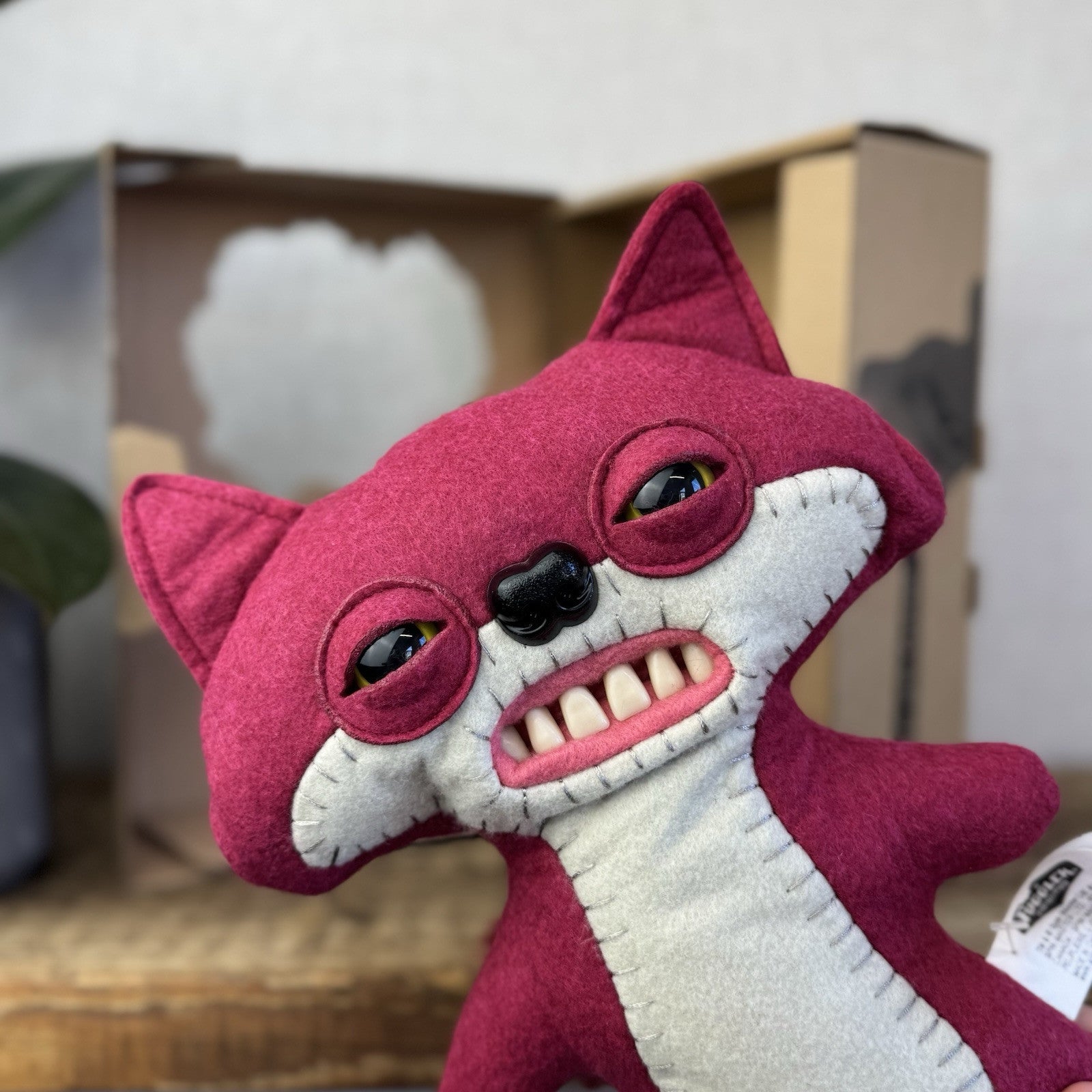 Fuggler Funny Ugly Monster - Red Suspicious Fox - Red Fox Ugly Monster - Rare
