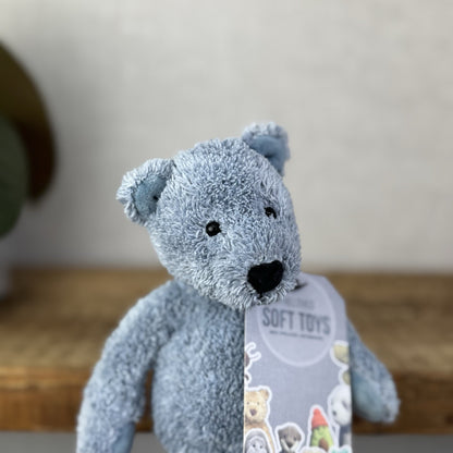 Jellycat Lil Slackajack Blue Bear Baby Slackajack Textured Blue Slackajack 8”