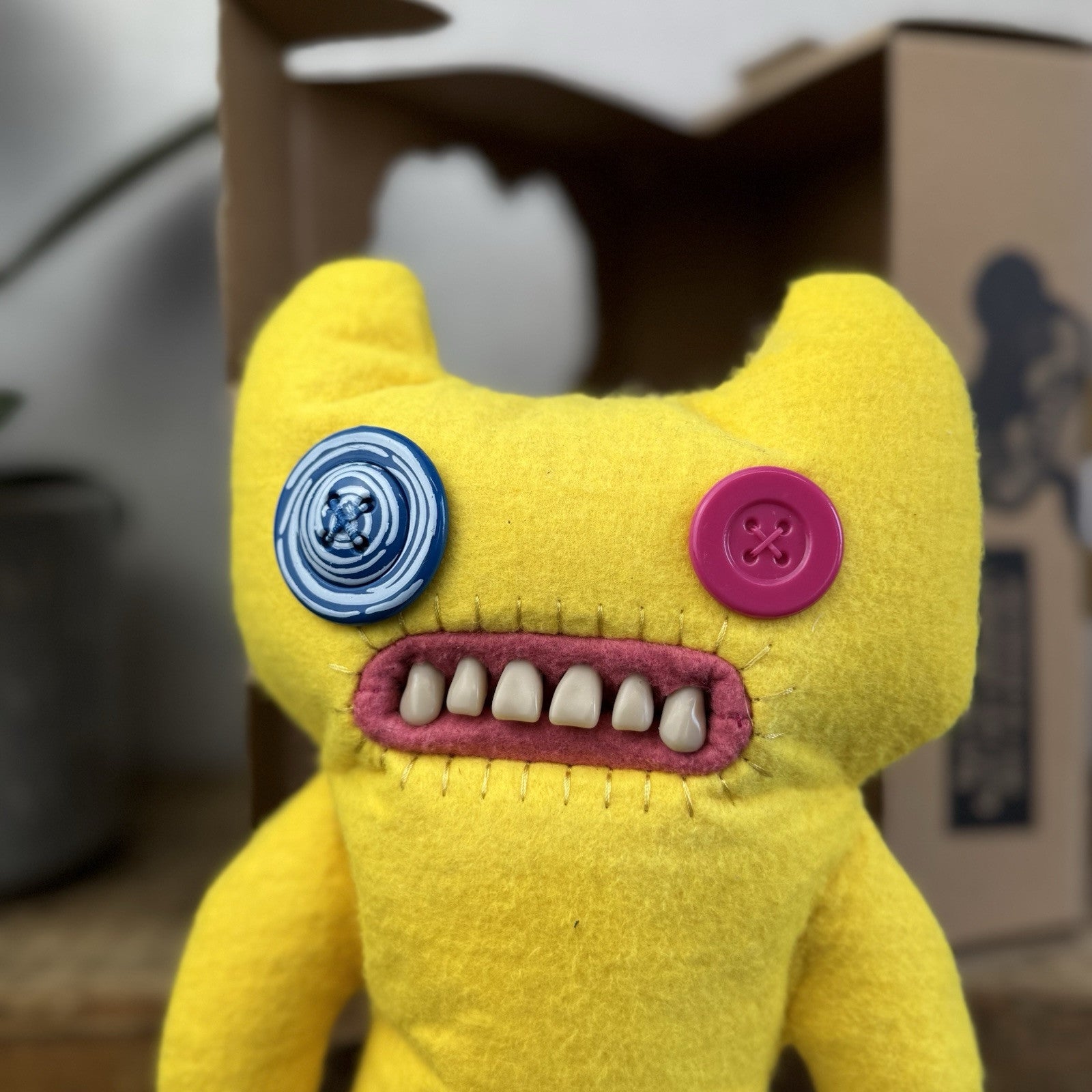 Fuggler Funny Ugly Monster - Indecisive Monster Yellow - New With Original Box