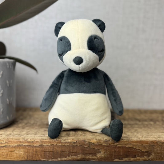 Jellycat Small Sleepee Panda - New With Tags Velour Panda Soft Toy Beanie 10”