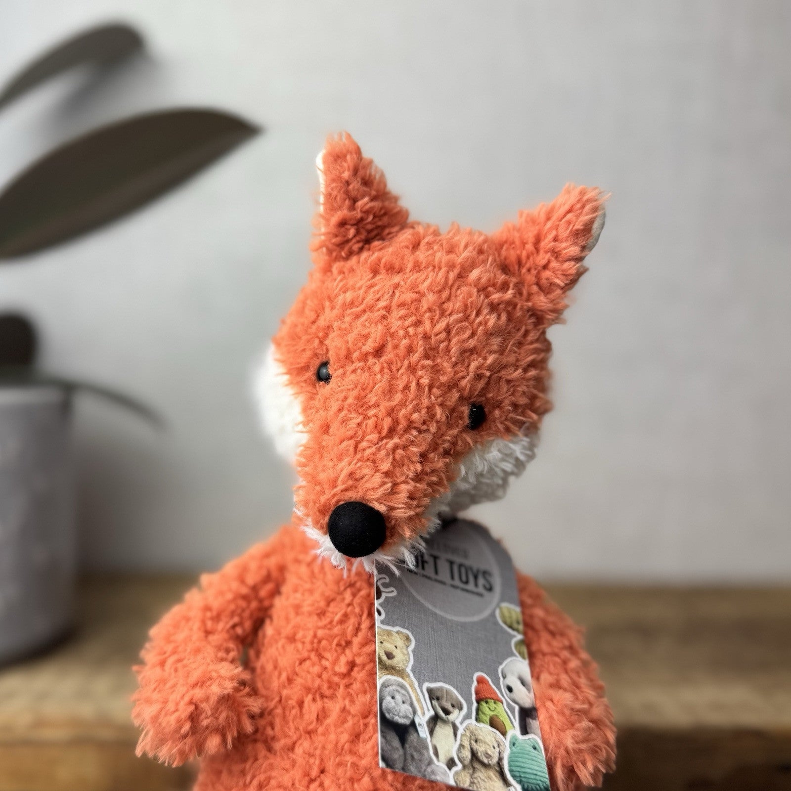 Jellycat Lupin Fox - Curly Texture Orange Fox Soft Toy Medium Retired 12”