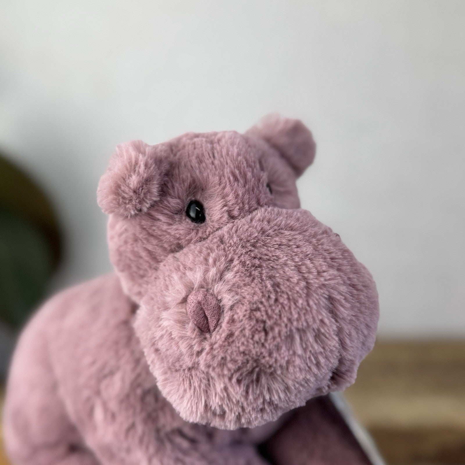 Jellycat Medium Huggady Hippo - Floppy Hippo Beanie Purple Plush Soft Toy 10"