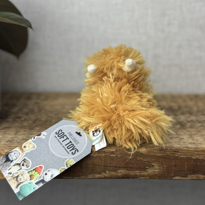 Jellycat Tiny Truffles Highland Cow - Tiny Orange Fluffy Cow Mini Beanie Toy 4”
