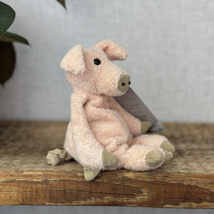 Jellycat Baby Bunglie Pig - Tiny Bunglie Pink Pig Vintage Old Collectible 7”