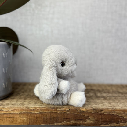 Barbara Bukowski Bears - Kanini Bunny Rabbit - Small Beanie Bunny Rabbit Grey 5"