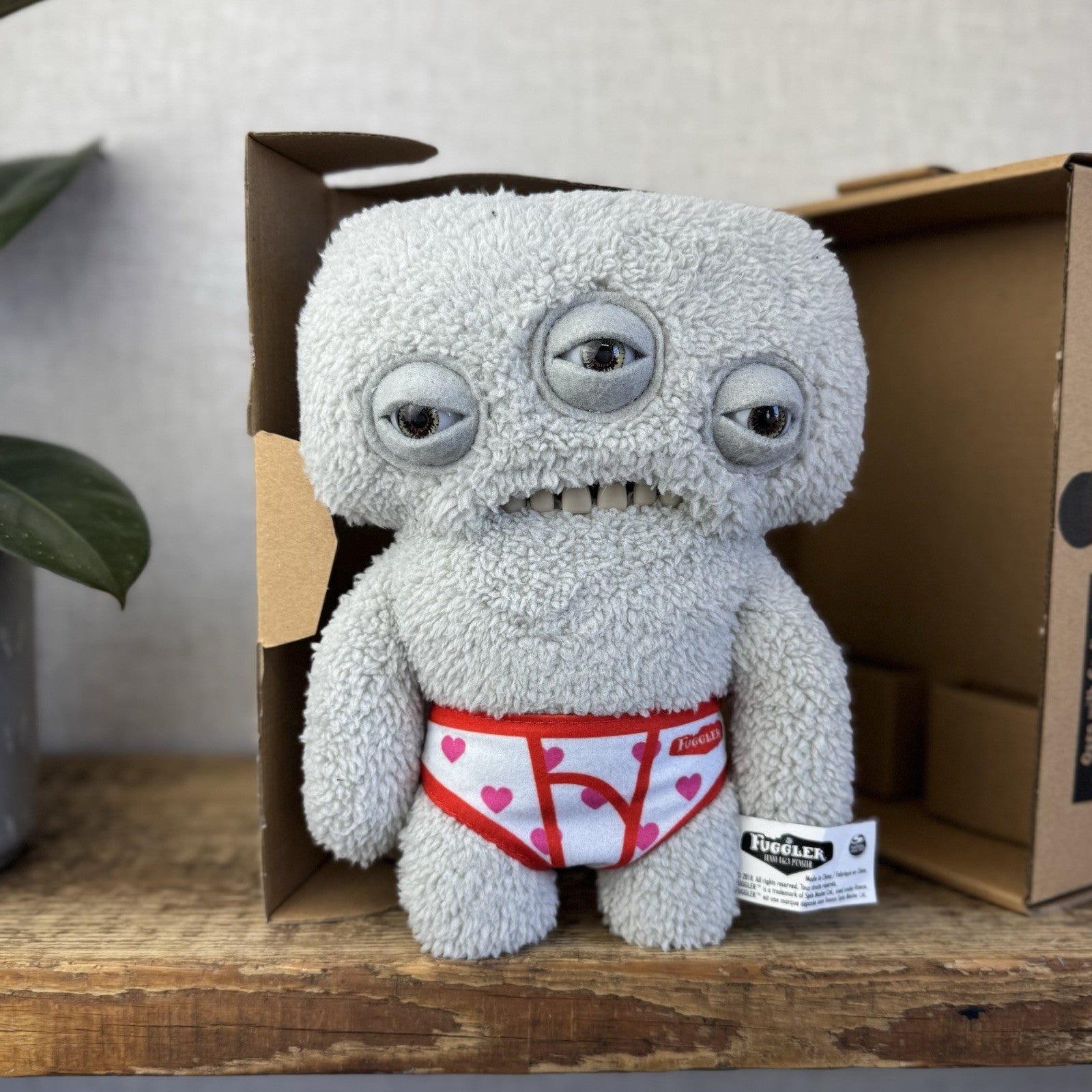 Fuggler Budgie Fuggler - Annoyed Alien Heart Underpants 3 eyed Fuggler With Box 