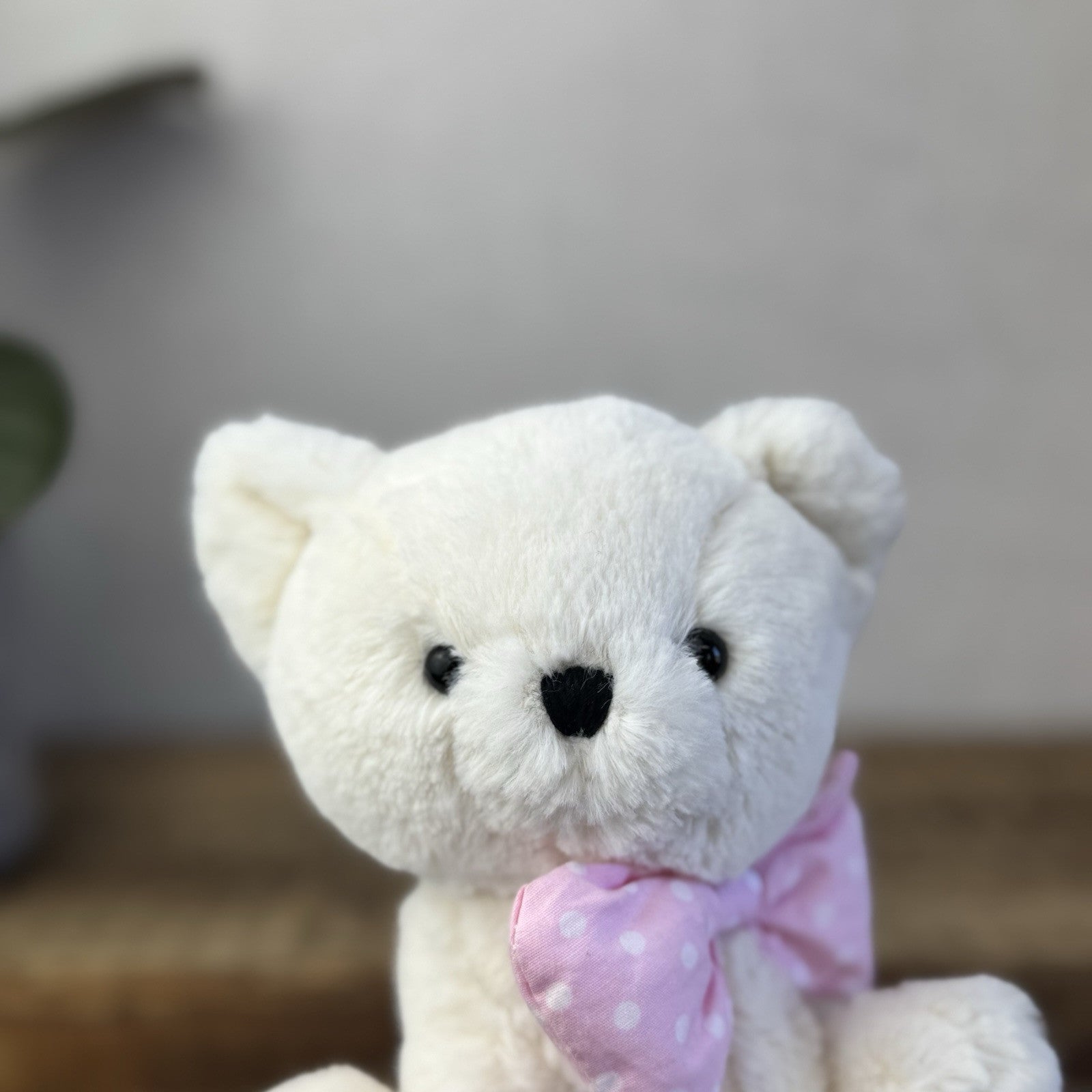 Jellycat Big Bow Cream Kitten - Small White Cat With Pink Bow Retired Small 6”