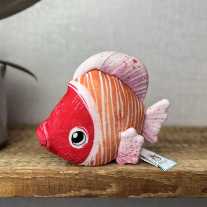 Jellycat Fishiful Pink - Pink Fish Soft Toy Beanie Small Retired With Tags 6”