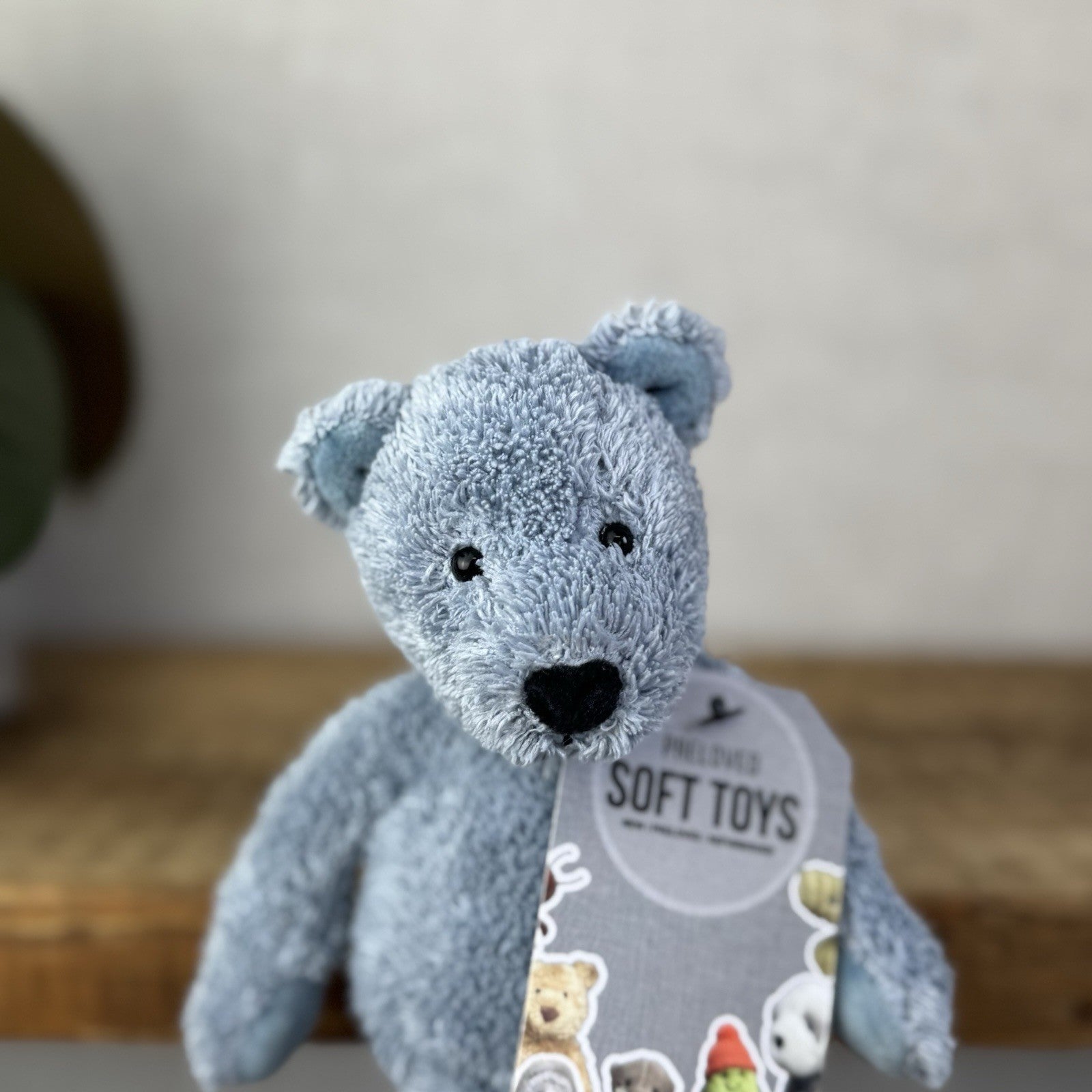 Jellycat Lil Slackajack Blue Bear Baby Slackajack Textured Blue Slackajack 8”