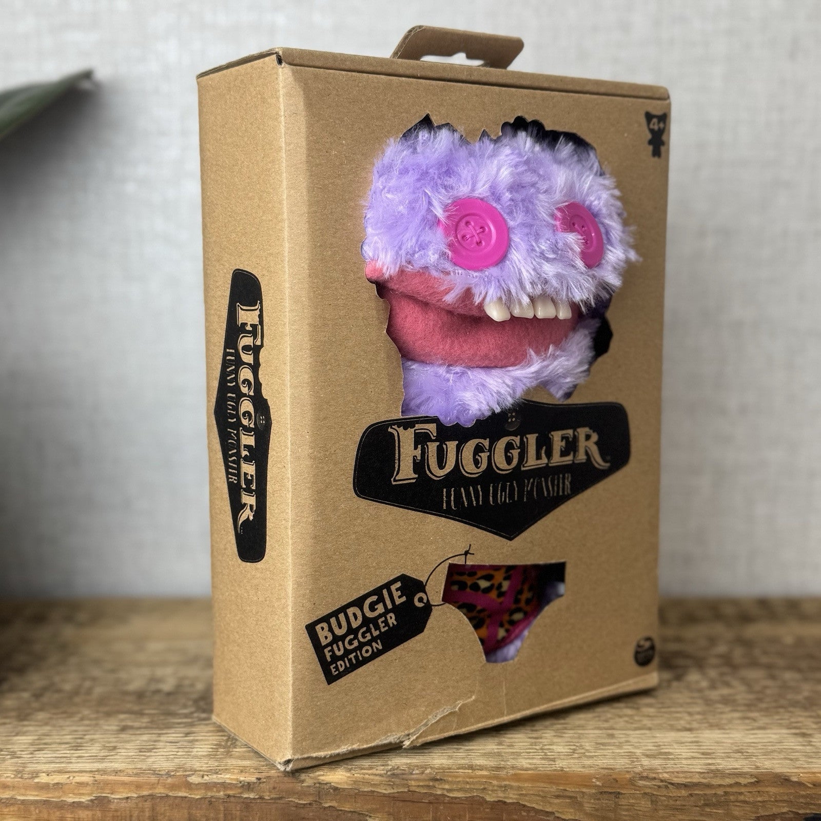 Fuggler Budgie Fuggler Grin Grin Fug - Purple Fluffy Fuggler Funny Ugly Monster