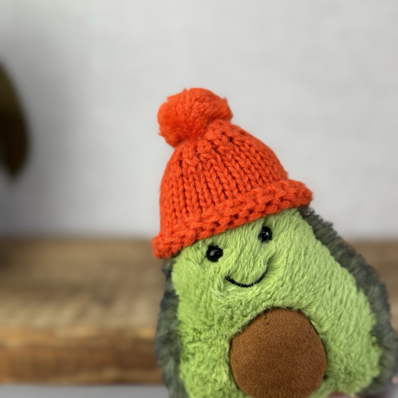 Jellycat Amuseable Papaya Cozi - Avocado With Red Bobble Hat Plush Soft Toy New
