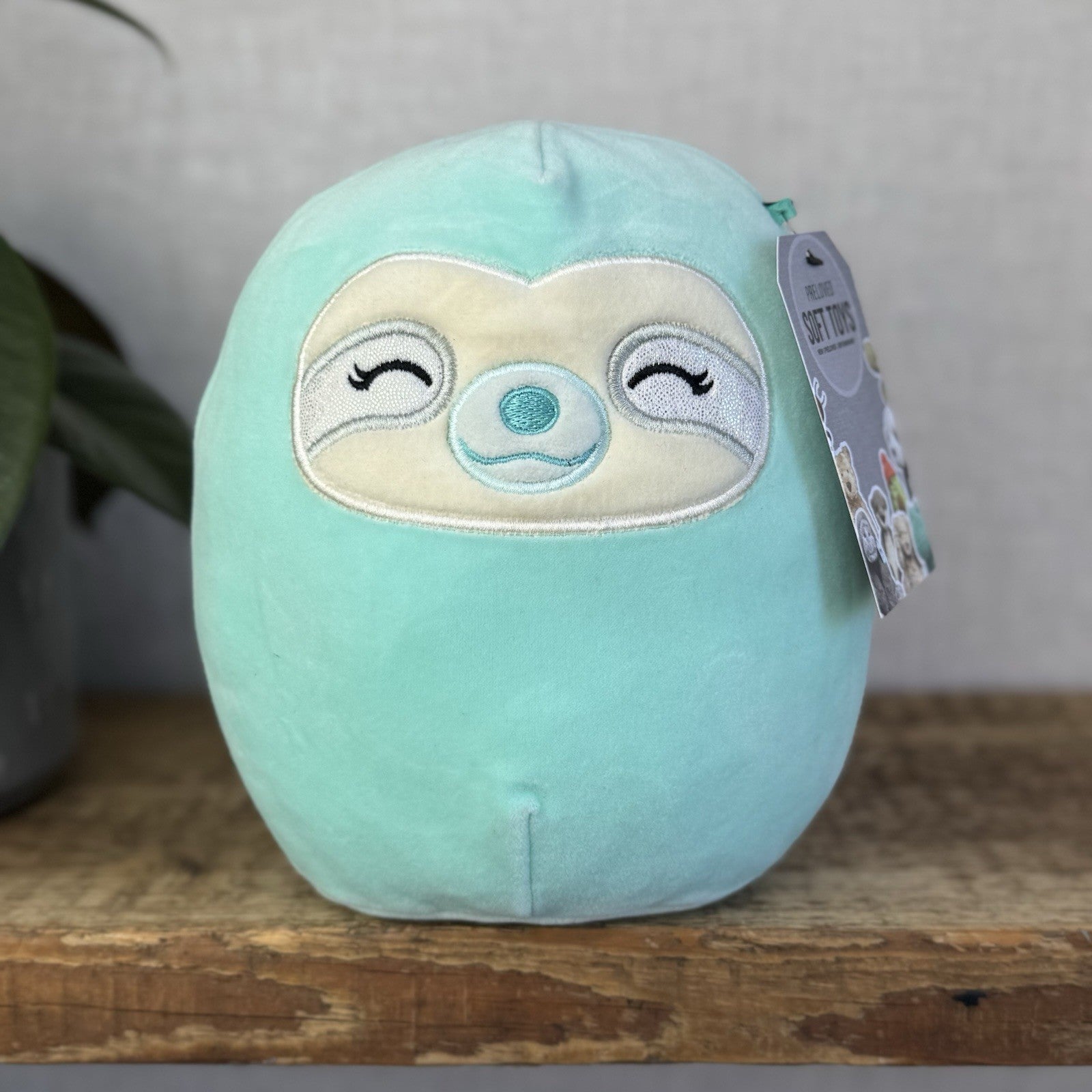 Squishmallow Aqua The Mint Sloth - Smiley Sloth Blue Squish Small Size Cute 7.5"