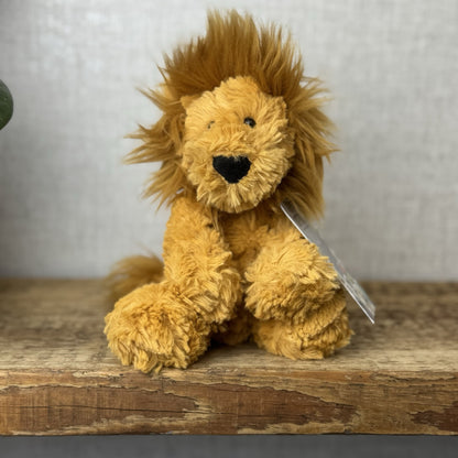 Jellycat Small Mumble Lion - Iggle Squiggle Orange Texture Jellycat Lion 9”