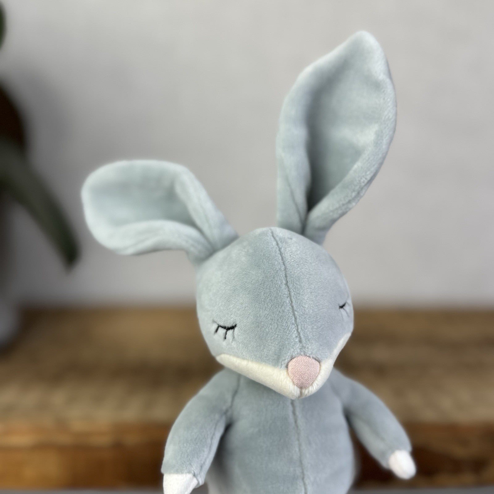 Jellycat Minikin Bunny Rabbit Grey - Tiny Small Velour Bunny Beanie Retired 6"