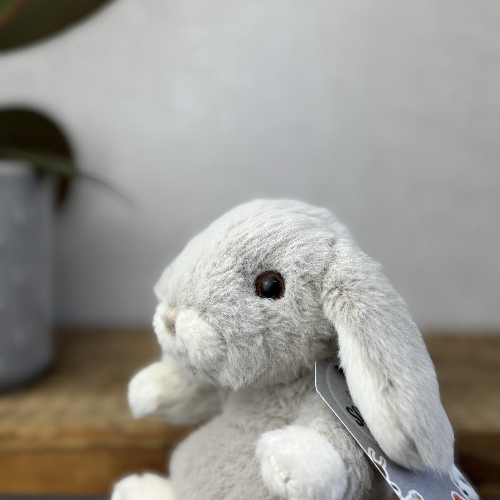 Barbara Bukowski Bears - Kanini Bunny Rabbit - Small Beanie Bunny Rabbit Grey 5"