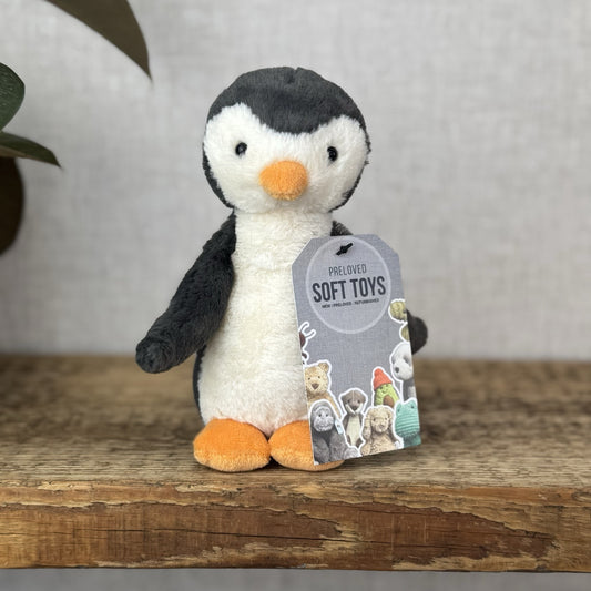 Jellycat Small Bashful Penguin - Small Retired Standing Penguin Grey - 8”