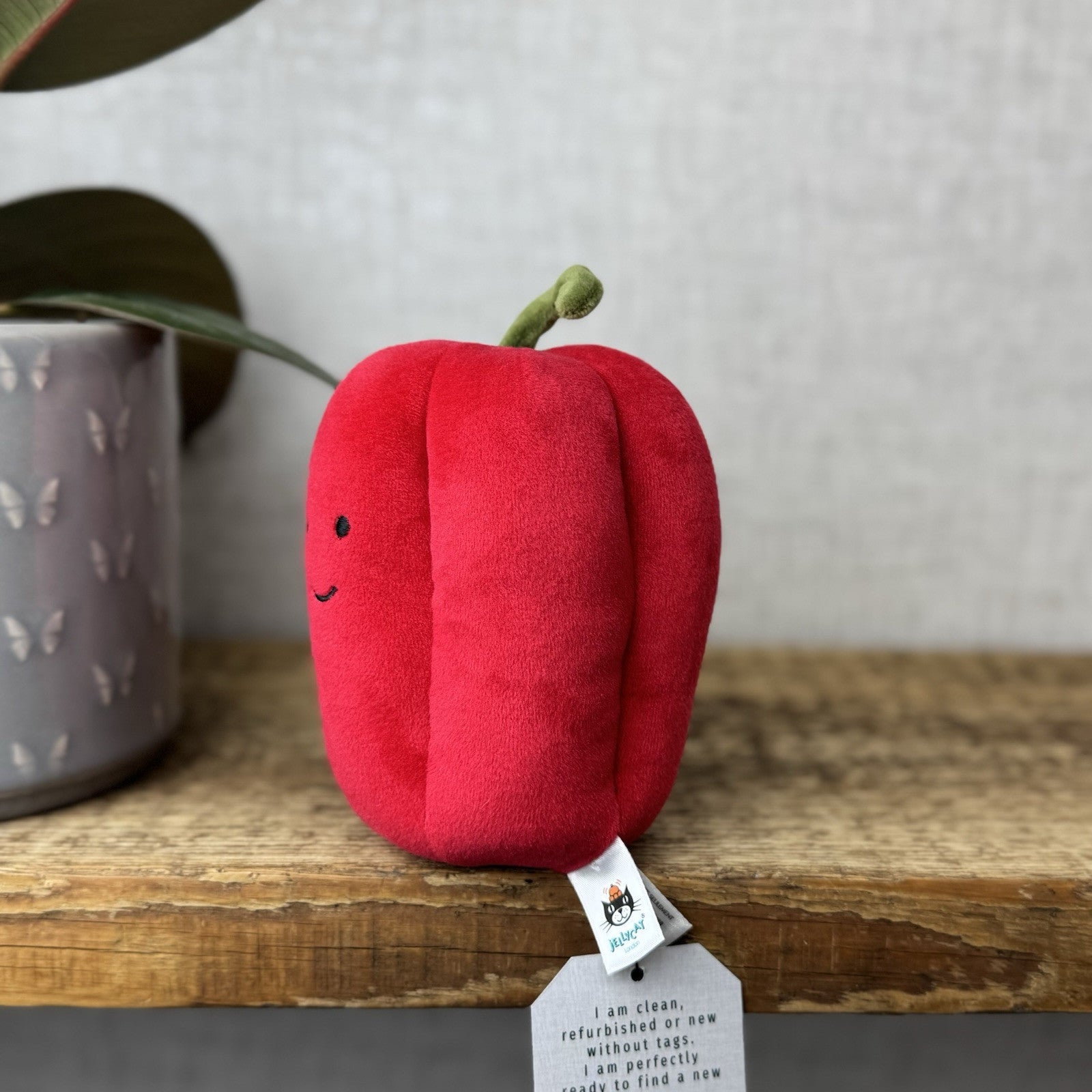 Jellycat Vivacious Red Pepper - Bell pepper Velour - Play Food Collectible 5”