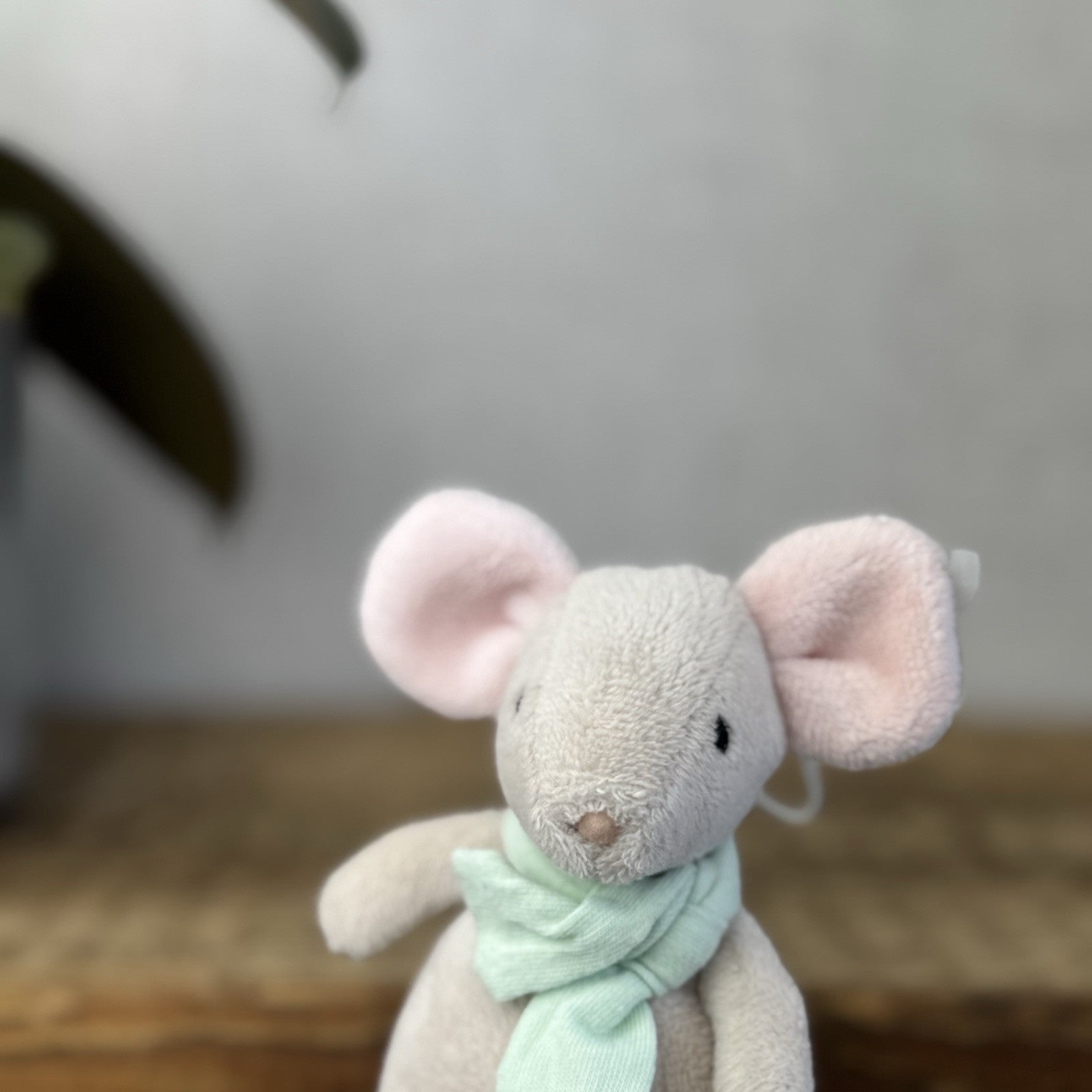 Jellycat Tiny Mouse Green - Hanging Mouse John Lewis Poppet Retired 4"