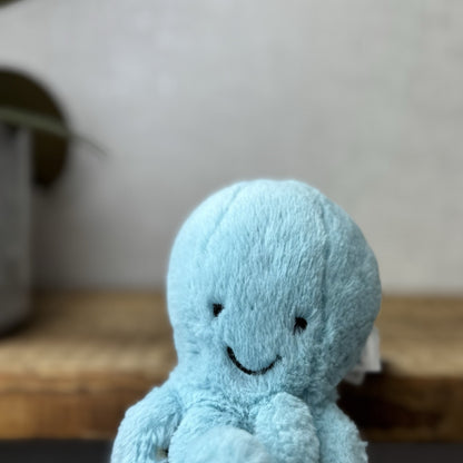 Jellycat Tiny Bobby Octopus - Small Bright Blue Octopus Tiny Small Pocket Pal 5"