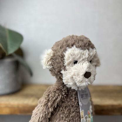 Jellycat Smuffle Monkey - Retired Textured Long Limbed Monkey Light Brown 14"
