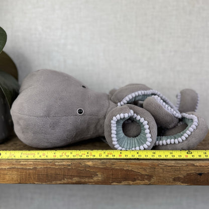 Jellycat Neo Octopus - Grey Octopus Plush Medium New Without Tags 10"