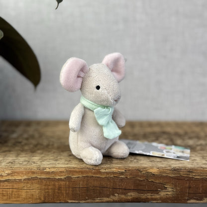 Jellycat Tiny Mouse Green - Hanging Mouse John Lewis Poppet Retired 4"