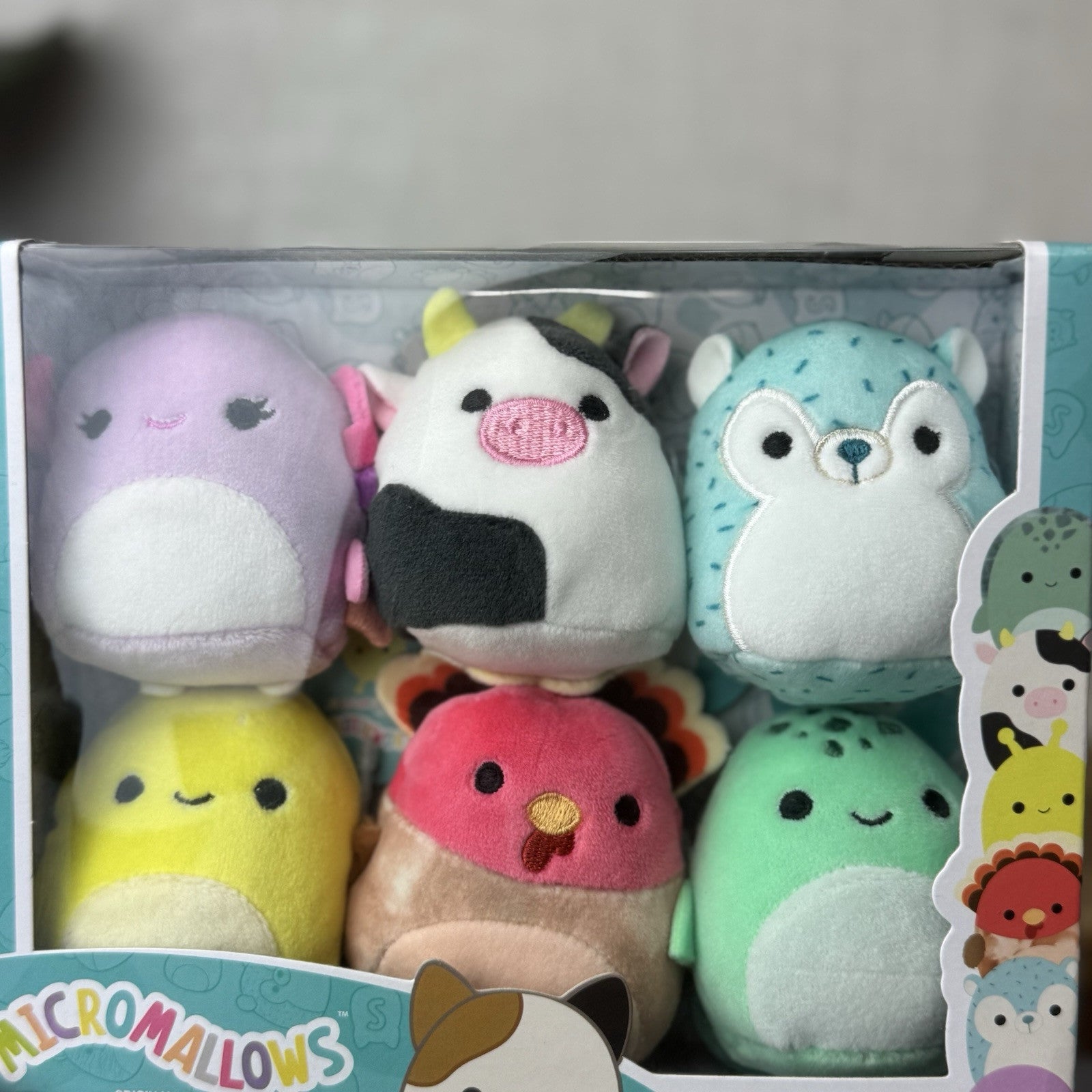 Squishmallow Micromallows 6 pack - Cailey, Connor, Gavi, Zarina, Hasani, Cole