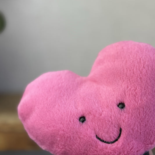 Jellycat Amuseable Pink Heart Small Heart Beanie - Jellycat Heart Small 4” (2)
