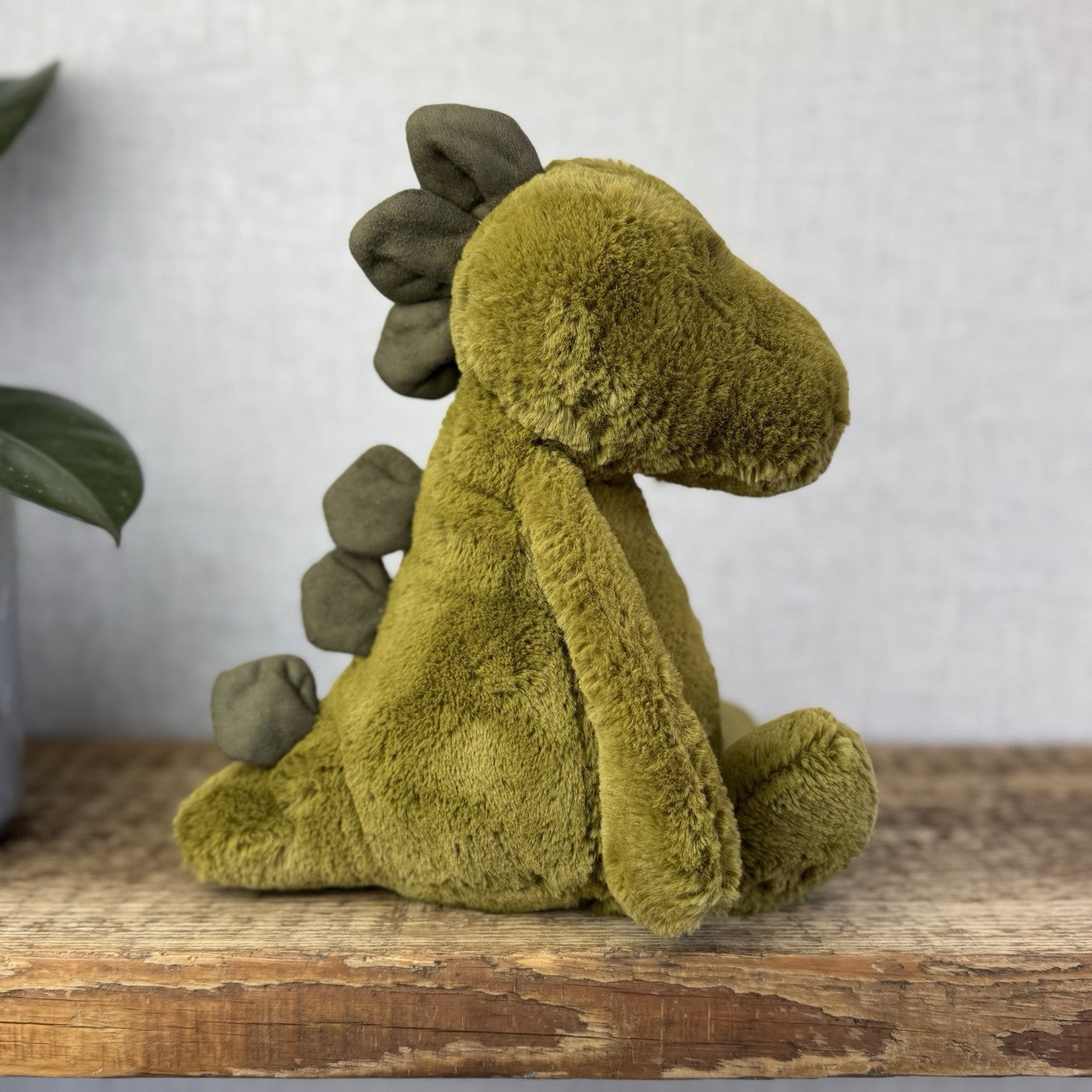 Jellycat Bashful Medium Dinosaur - Medium Beanie Plush Olive Green Dino 12”