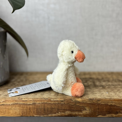 Jellycat Tiny Bashful Duckling - Tiny Yellow & Orange Duck Older Style Rare 5”