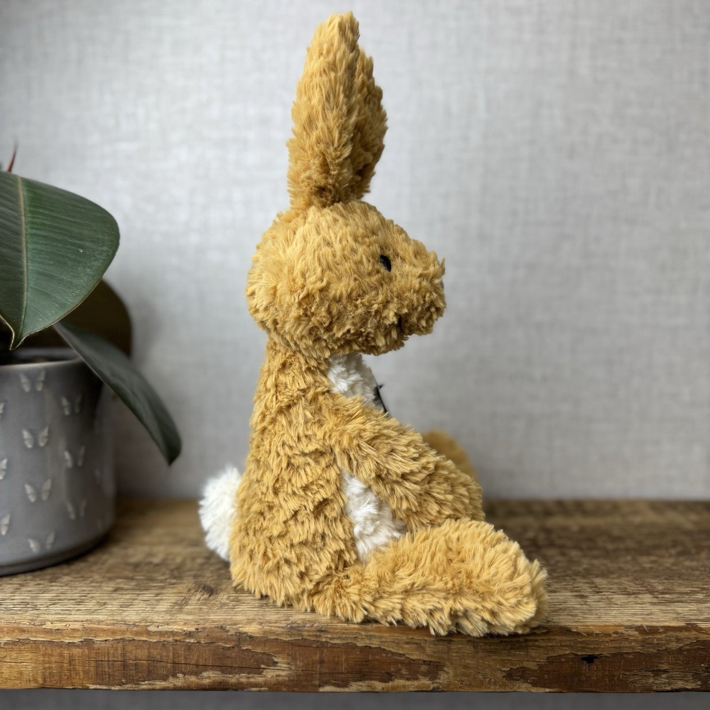 Jellycat Crumble Rabbit - Retired Textured Crumble Mustard Bunny Toy Medium 12"