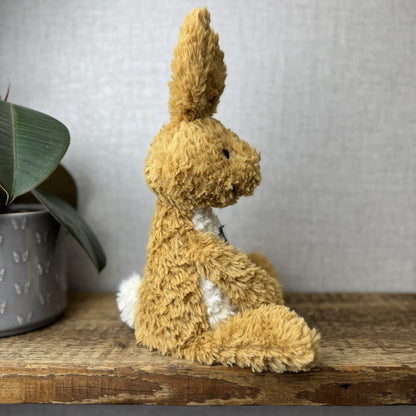 Jellycat Crumble Rabbit - Retired Textured Crumble Mustard Bunny Toy Medium 12"