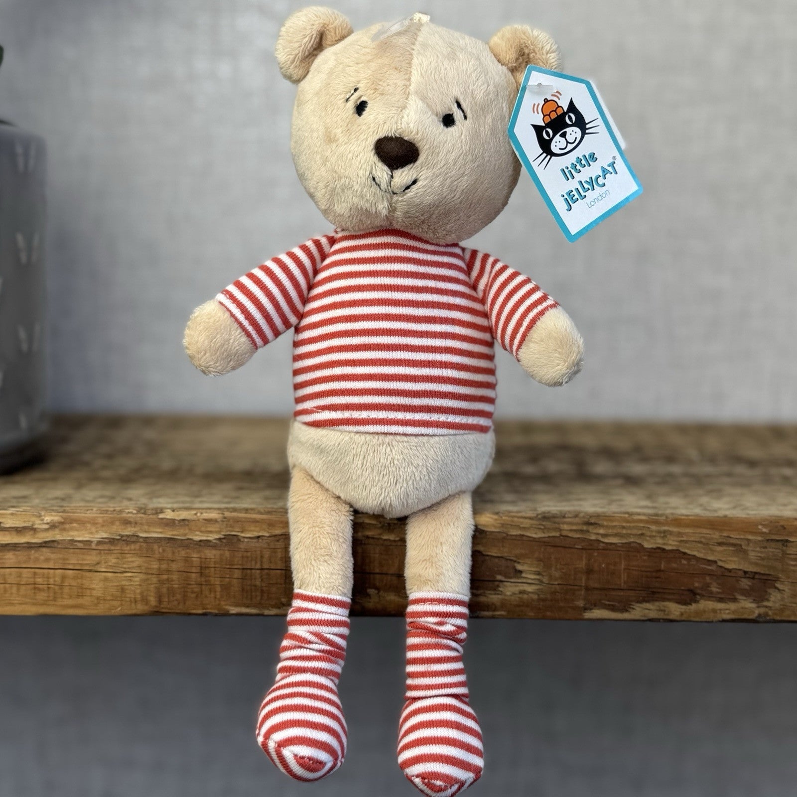 Jellycat Bibble Bear - New With Tags - Bear With Red Top & Booties 9"