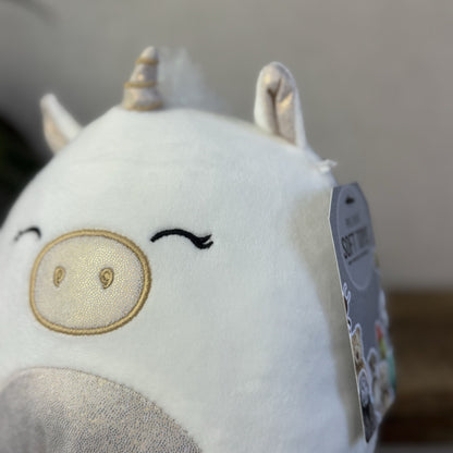 Squishmallow - Sofia The Unicorn White.Gold Unicorn Squish Soft Toy Small 7.5"