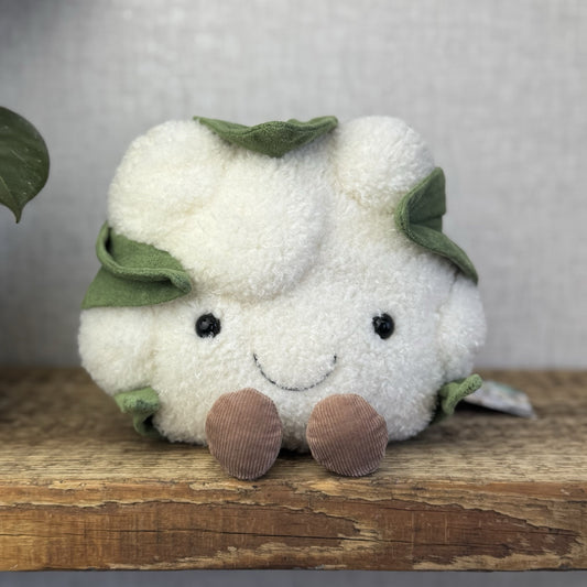 Jellycat Amuseable Cauliflower Soft Toy Plush - Retired Veg Collectible 7”