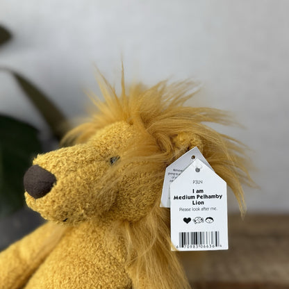 Jellycat Medium Pelhamby Lion - Pristine Retired Jellycat Lion Soft Toy 12" NWT