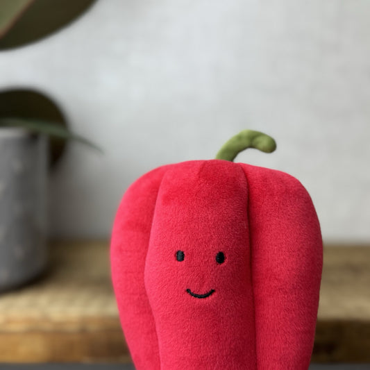 Jellycat Vivacious Red Pepper - Bell pepper Velour - Play Food Collectible 5”