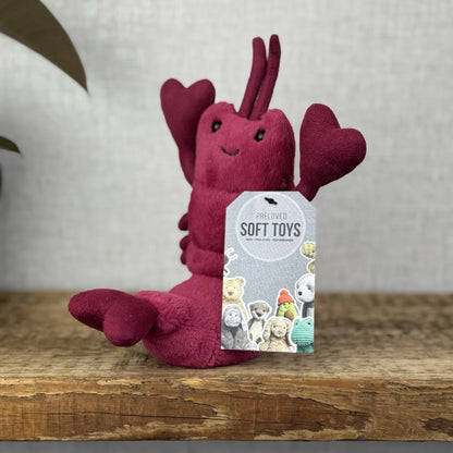 Jellycat Love Me Lobster - Red Lobster Heart Claws - Jellycat Lobster Gift 8”