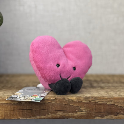 Jellycat Amuseable Pink Heart - Small Heart Jellycat - Jellycat Heart - Small 4”