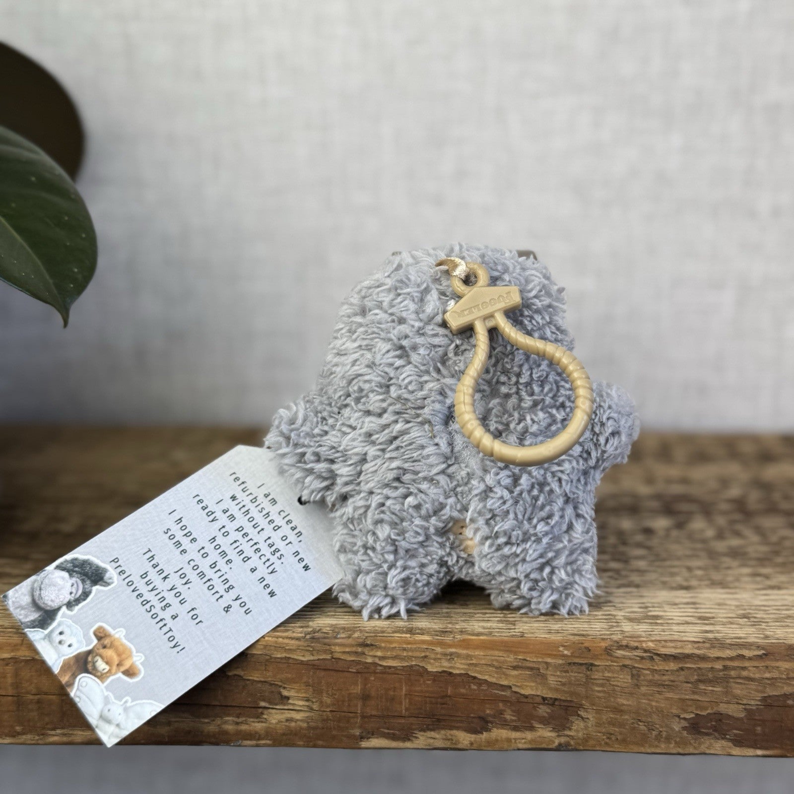Fuggler Oogah Boogah - Grey Funny Ugly Monster Keyring Plush Collectible 
