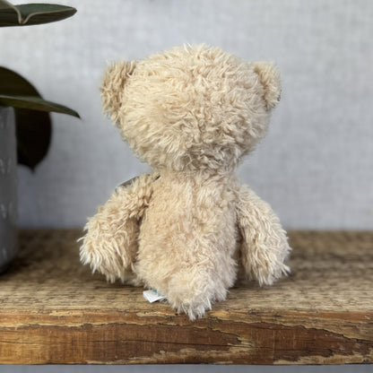 Jellycat Small Vintage Bear - Vintage Light Brown Bear Beanie Soft Toy Small 9”