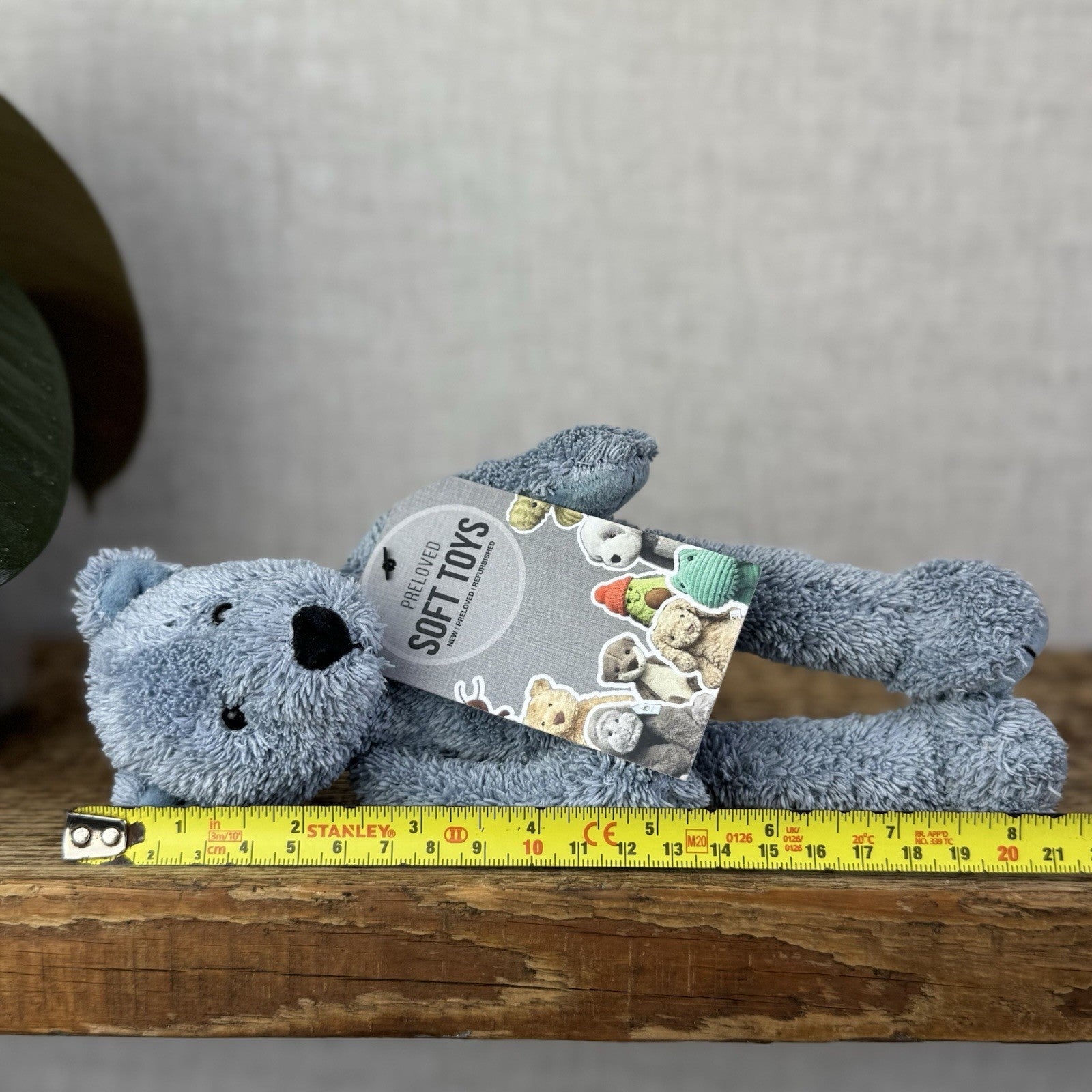 Jellycat Lil Slackajack Blue Bear Baby Slackajack Textured Blue Slackajack 8”